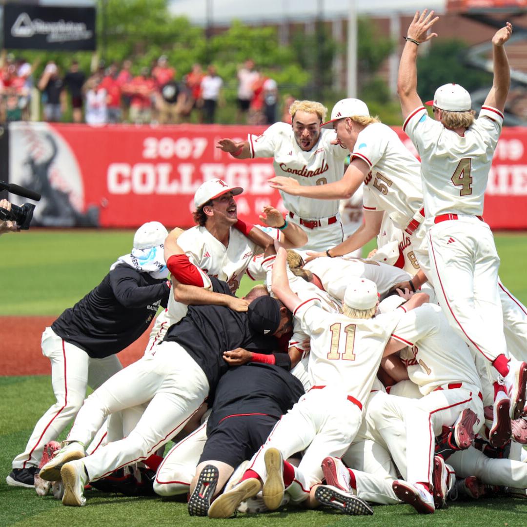 Louisville baseball dogpile